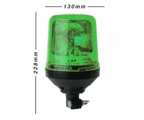 Lap269g Din-pole-mount Green 12v - flashing-beacons.co.uk