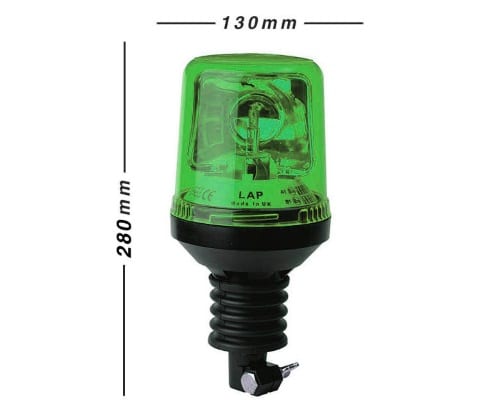 Lap271g Flexi-din-pole Green 12v - flashing-beacons.co.uk