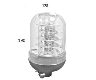 Ic360 R65-led Din-mount 12v-24v - flashing-beacons.co.uk