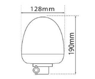 Ic360  Ultrabrite-led Din-mount 12v-24v - flashing-beacons.co.uk